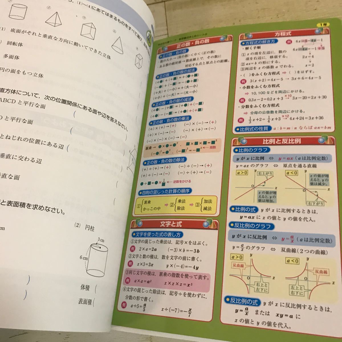 教科書ワーク　中1 数学　東京書籍