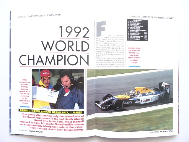 洋書◆マンセル写真集 本 F1 ドライバー レース ウイリアムズ フェラーリの画像5