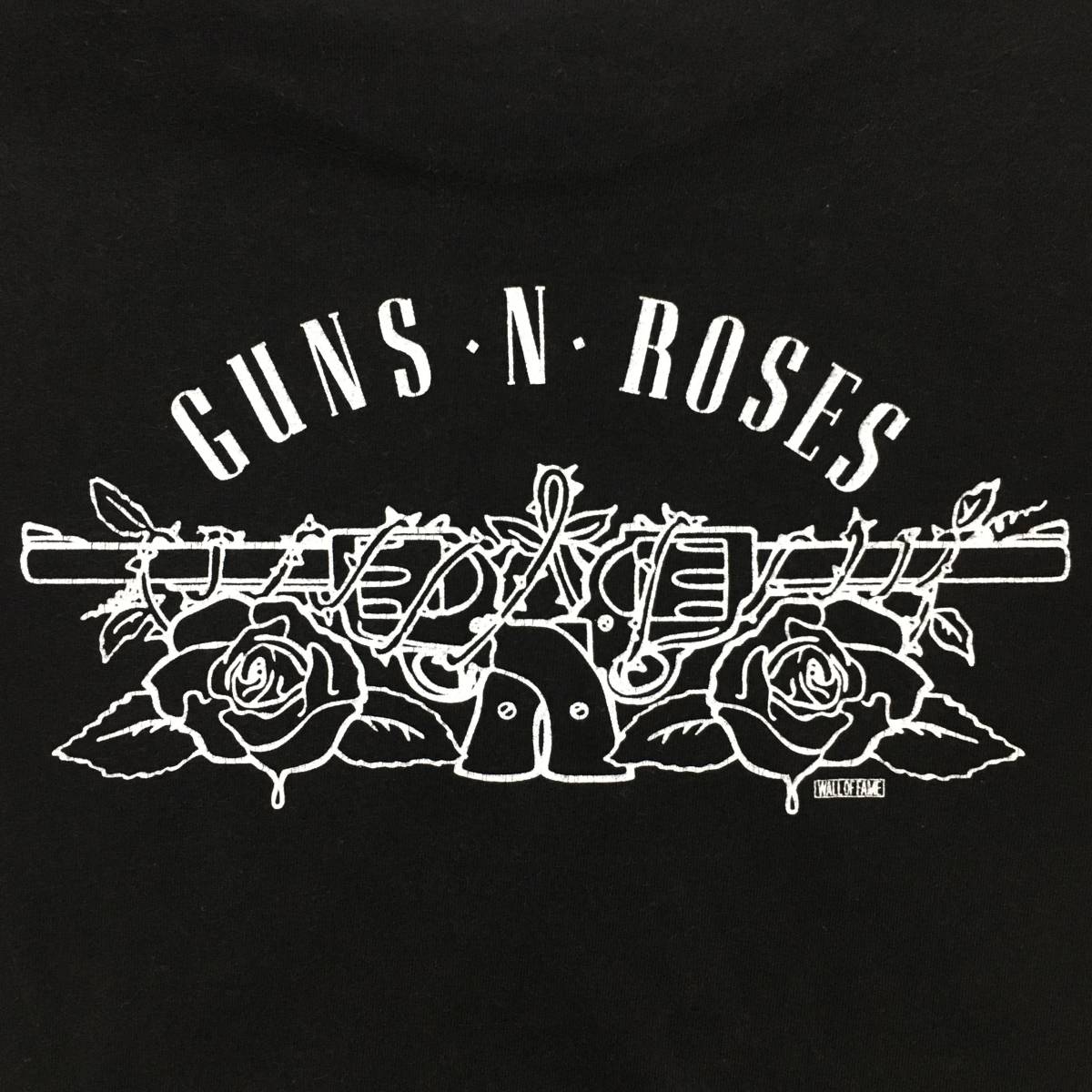 90s WALL OF FAME Guns N' Roses ガンズアンドローゼス GN'R Appetite for Destruction Tシャツ 黒 管理B1144