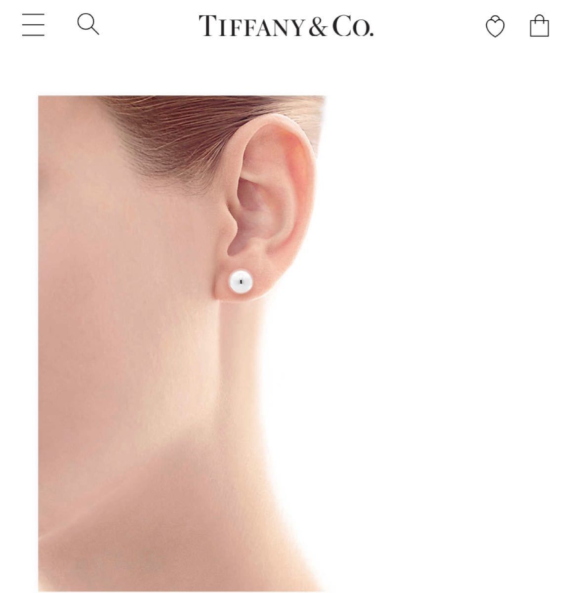 TIFFANY&Co.ティファニーハードウェアラインのボール ピアス