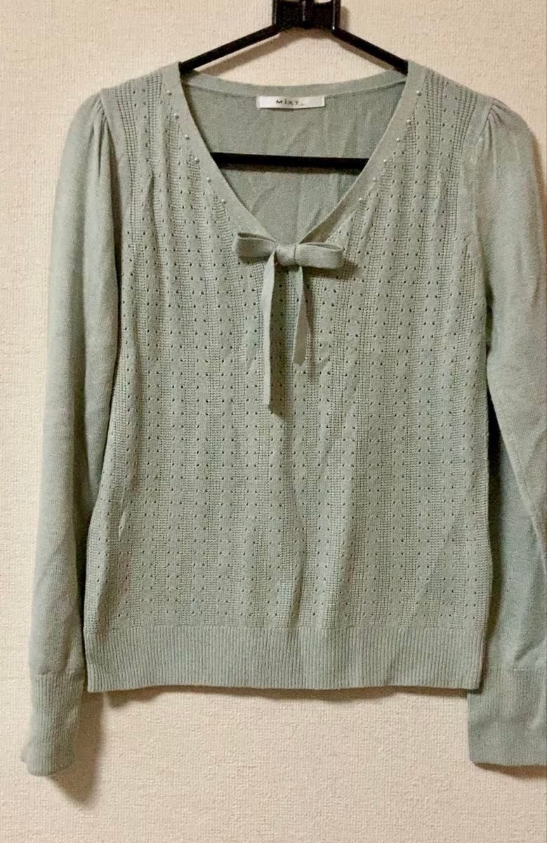 ミシェルマカロン イモ ビッグリボンアンサンブルトップス