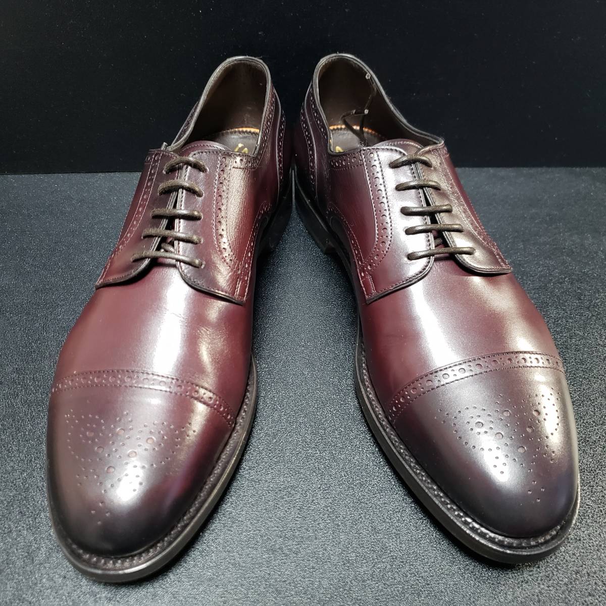 在庫あり】 サントーニ（Santoni） イタリア製革靴 UK9 ボルドー 27.5