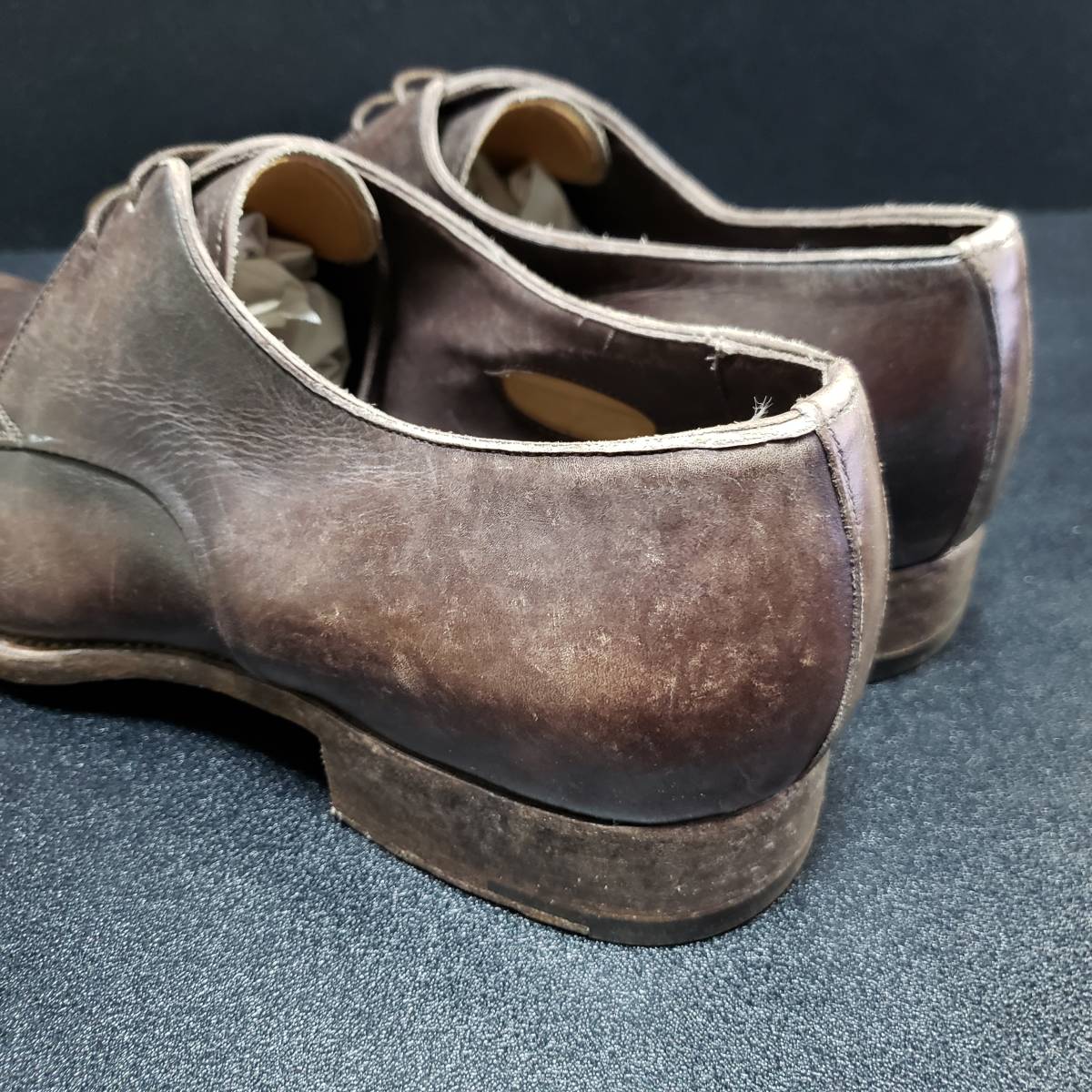  солнечный to-ni(Santoni) Италия производства кожа обувь чай UK8.5