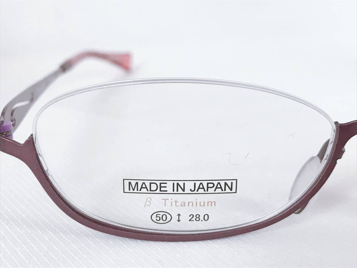 5A20 新品 ブランド ★　アンダーリム　★　Lapoche 眼鏡 メガネフレーム　 オーバル系　女性 レディース チタン　日本製　国産_画像7