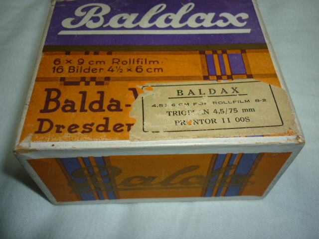■美品 極希少 1920年頃（大正9年）ドイツ製！Balda Baldax（バルダ バルダックス） Balda-Werk Dresden A21カメラの共箱_画像4