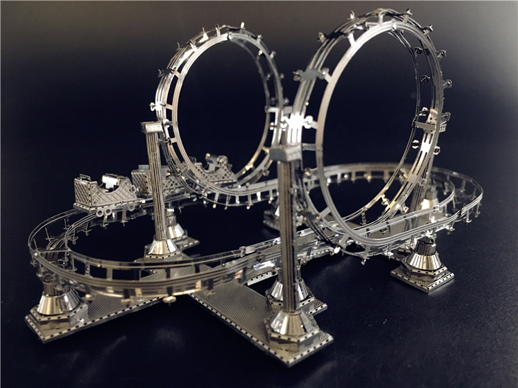 3D 金属組立モデルローラーコースターアミューズメント施設パズルオリジナリティコレクション遊び場おもちゃギフ_画像3
