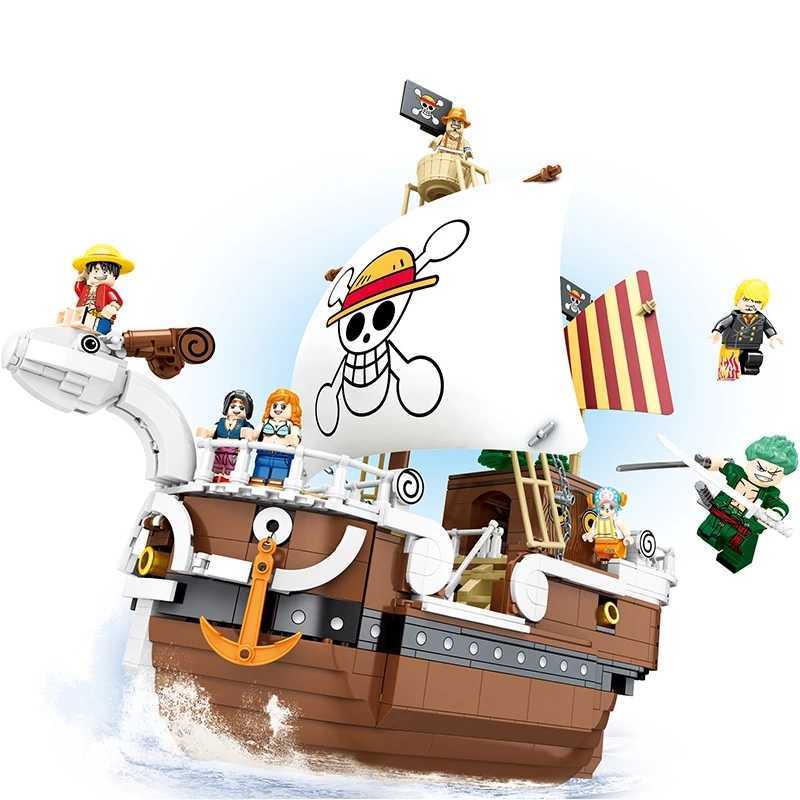 日本国内用 送料無料 レゴ 互換 ワンピース ゴーイングメリー号 海賊船 ミニフィグ付き 1048ピース 半額セール おもちゃ ゲーム ブロック 積木 Roe Solca Ec