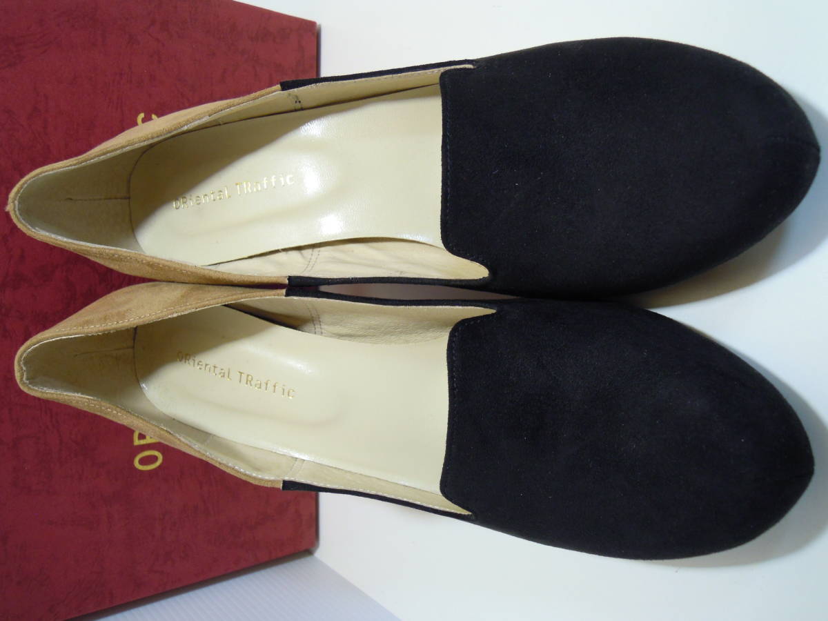 ORiental TRafficolientaru traffic original leather suede opera pumps bai color size 42(26.0cm)