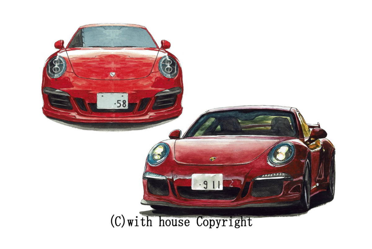 Paypayフリマ Gc 1357 ポルシェカレラ911 Gts Gc 1358 911 Gt3 911 Gts限定版画300部 直筆サイン有 額装済 作家 平右ヱ門 希望ナンバーをお選び下さい