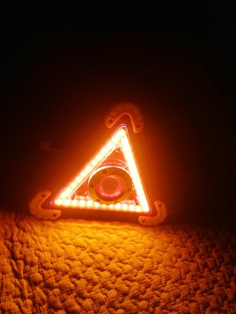 三角停止表示板 赤 警告灯 作業灯 USB充電式 折り畳み式