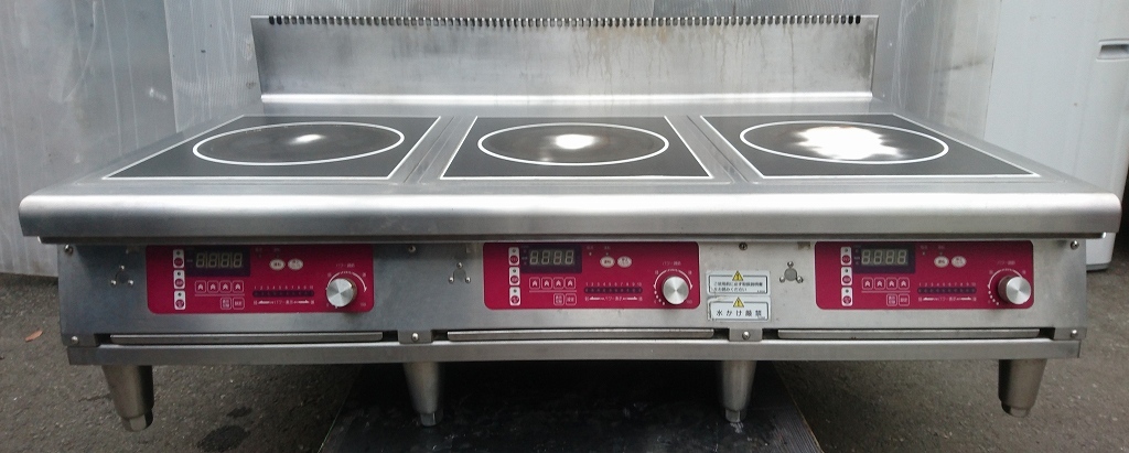 3口IHコンロ 3相 200v 50/60hz 北沢産業 2015年製 524 3口IHコンロ 3相 200v 50/60hz 北沢産業 2015年製 524