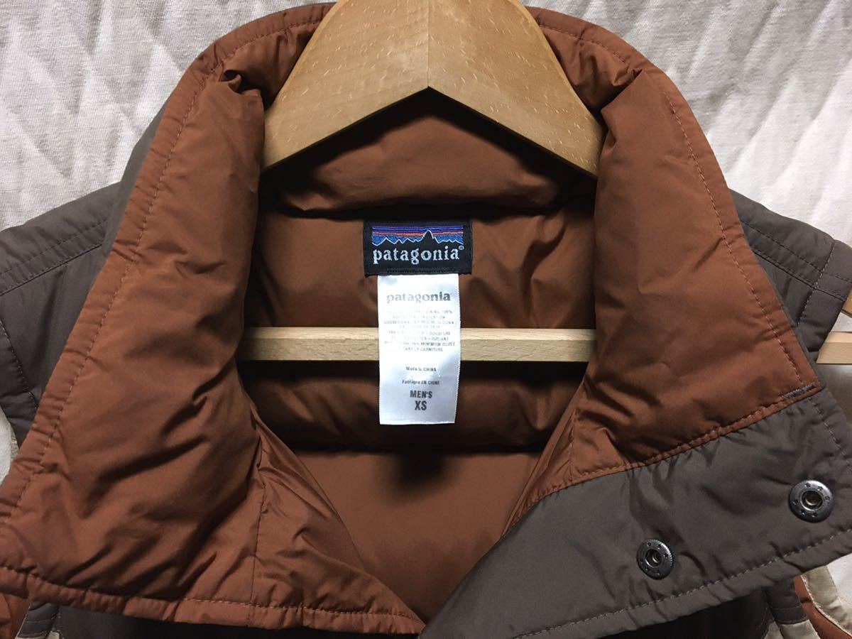  beautiful goods patagonia F9 sling Schott down vest XS waste number rare goods rare color /bi Be down 