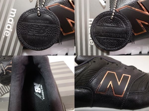 【送料無料 即決】NEW BALANCE USA製 M997PAF 23.5cm US5.5新品 HORWEEN米国ホーウィン社製オールレザー木目調ブラック型押し天然皮革 限定