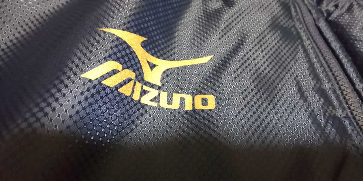  new goods MIZUNO with cotton, dark blue ( lustre equipped ) Logo, line Gold, bench coat size M