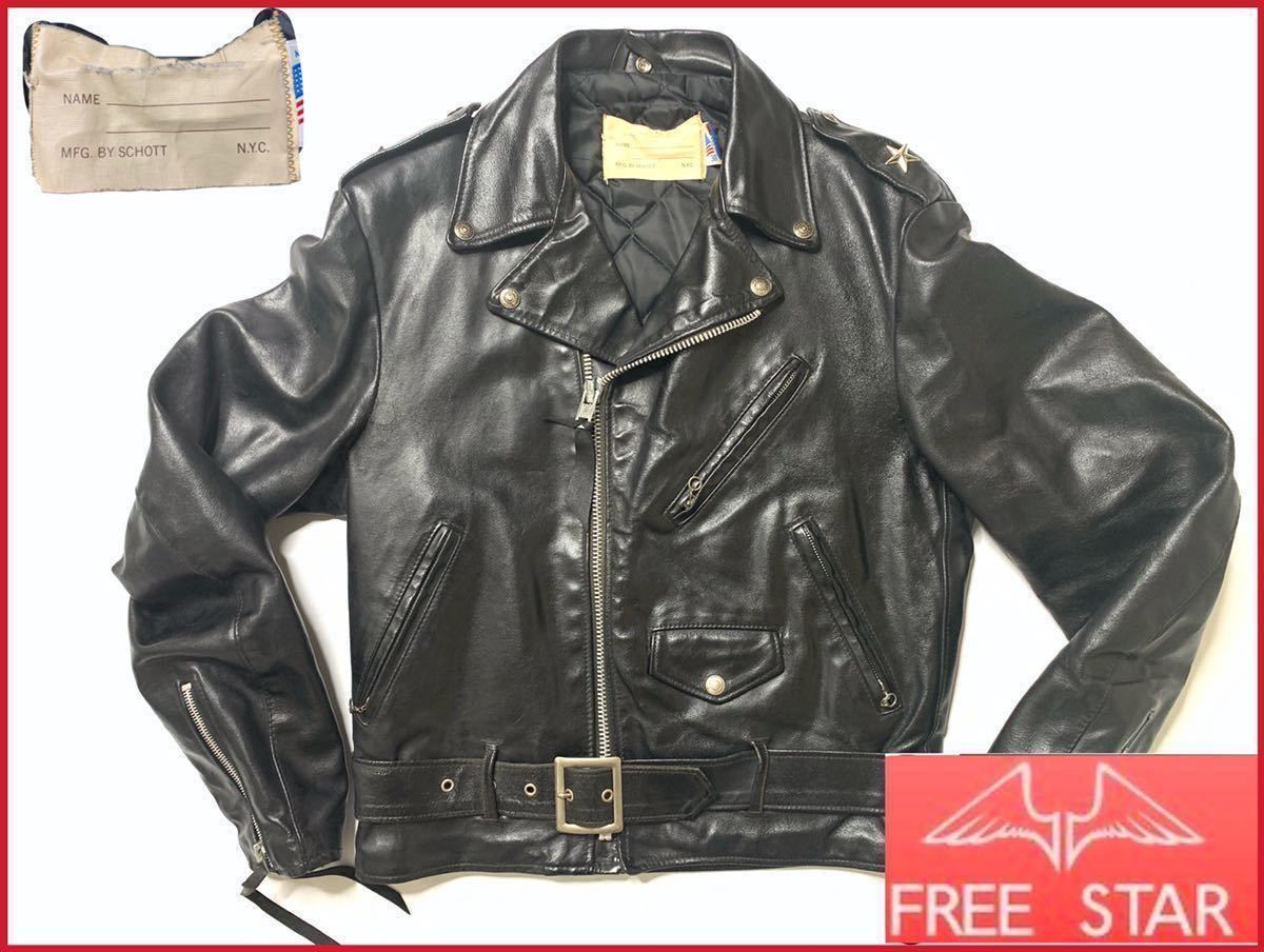 即決 Schott 80's M ワンスター 38 418 ショット ダブル 即決 Schott 80's M ワンスター 38 418 ショット ダブル