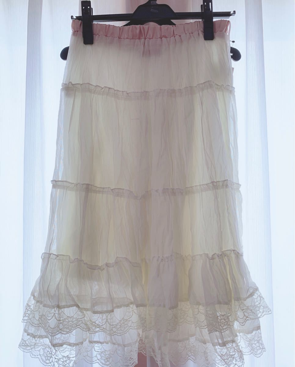 【人気商品】綺麗で上品なシフォンレーススカート☆