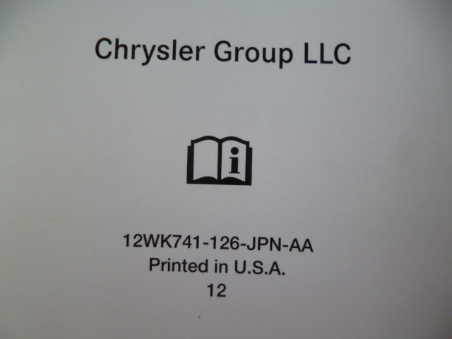 ★9223★JEEP Grand Cherokee ジープ グランドチェロキー WK36 WK36A 2012年 取扱説明書／追補版／サウンドシステム 説明書★の画像2