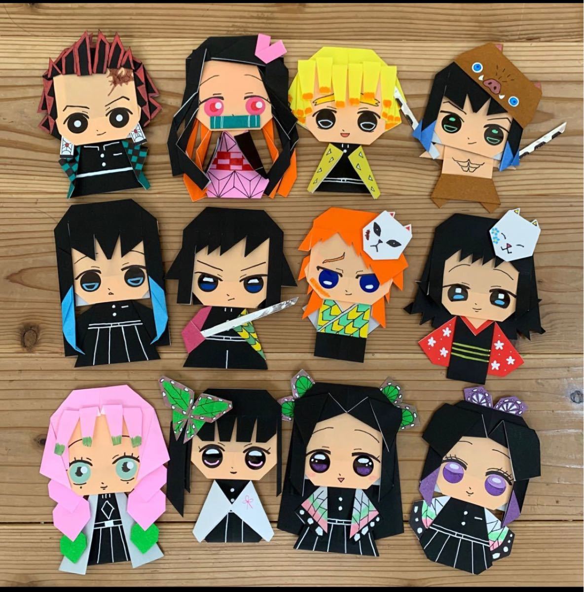 Paypayフリマ 鬼滅の刃キャラクター折り紙 12体セット Paypayフリマ 鬼滅の刃キャラクター折り紙 12体セット