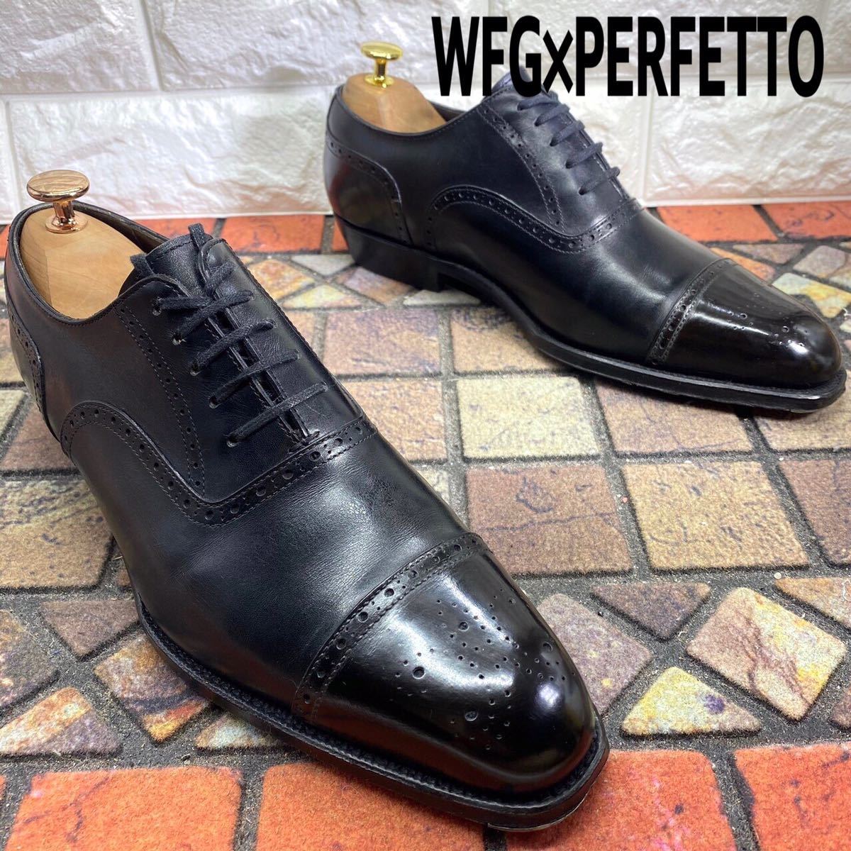 WFG×PERFETTO ワールドフットウェアギャラリー　ペルフェット　ビジネスシューズ　革靴　シューズ　メンズ　7 26.0cm ブラック　黒