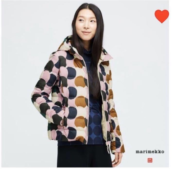 【サイズL 新品】日本未発売 マリメッコ ユニクロ コラボ★ウルトラライトダウンジャケット フード marimekko uniqlo ultra light down_画像1