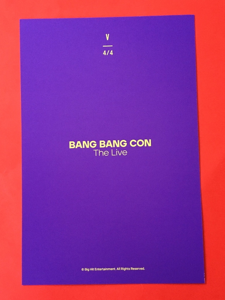 防弾少年団 BTS BANG BANG CON バンバンコン PHOTO SET フォトカード ブイ テヒョン テテ V 4 即決_画像2