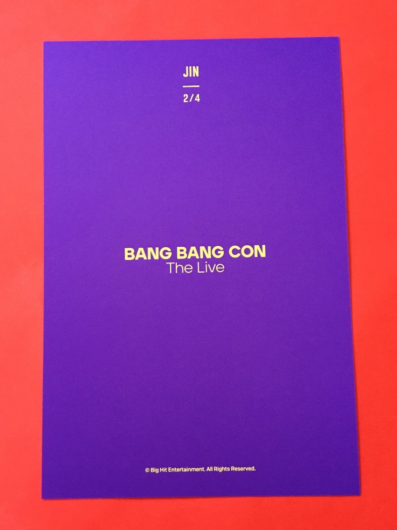 防弾少年団 BTS BANG BANG CON バンバンコン PHOTO SET フォトカード ジン ソクジン JIN 2 即決_画像2