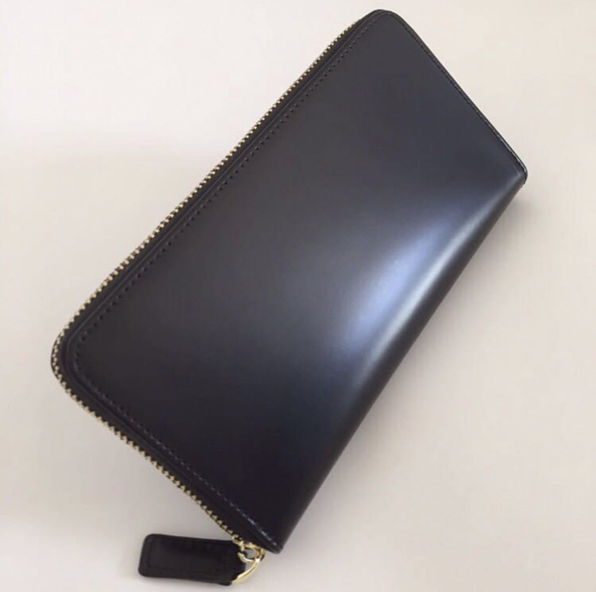  limited amount black /. white Italian leather hand made men's cow leather original leather man and woman use & handmade super popular round fastener & long wallet // change purse . equipped 