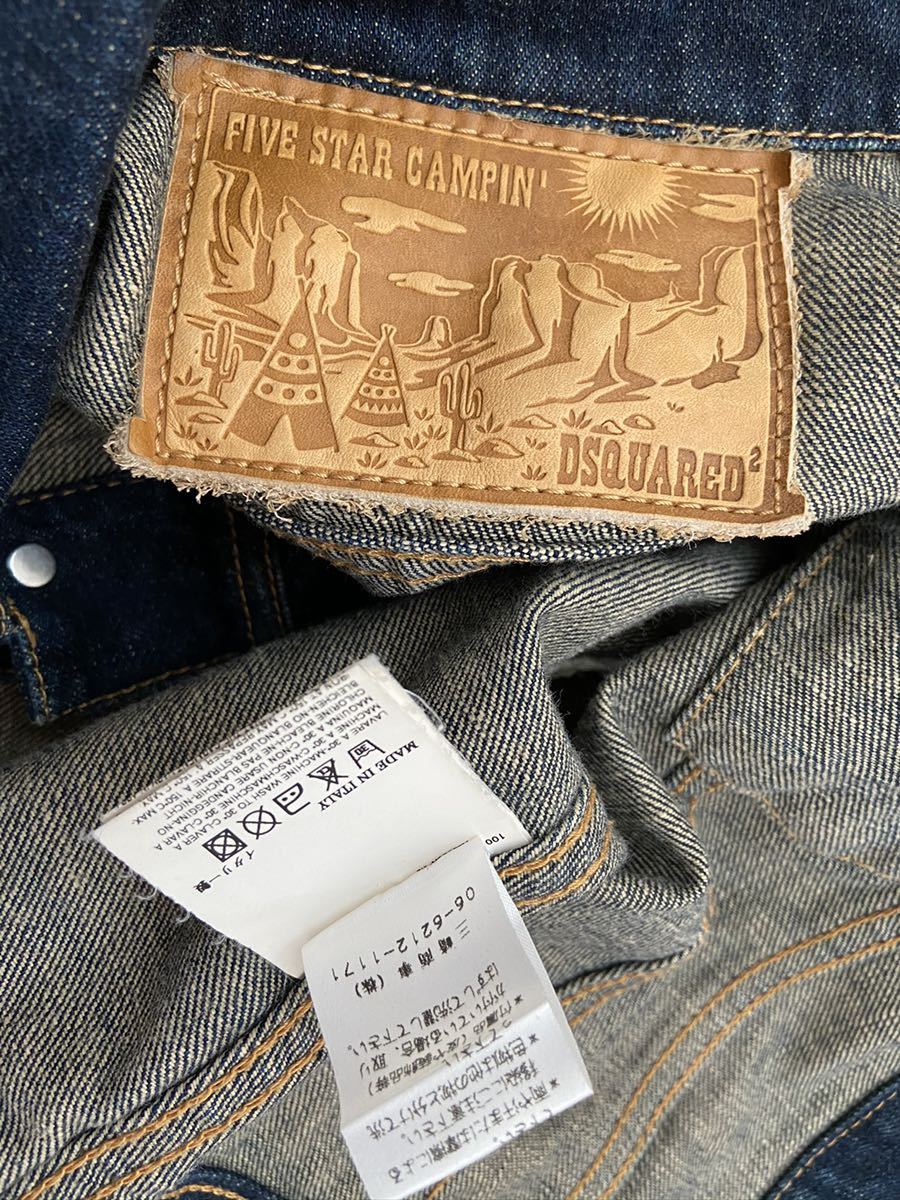 DSQUARED size38 イタリア製ジージャン Gジャン デニムジャケット インディゴ ディースクエアード レディース_画像6