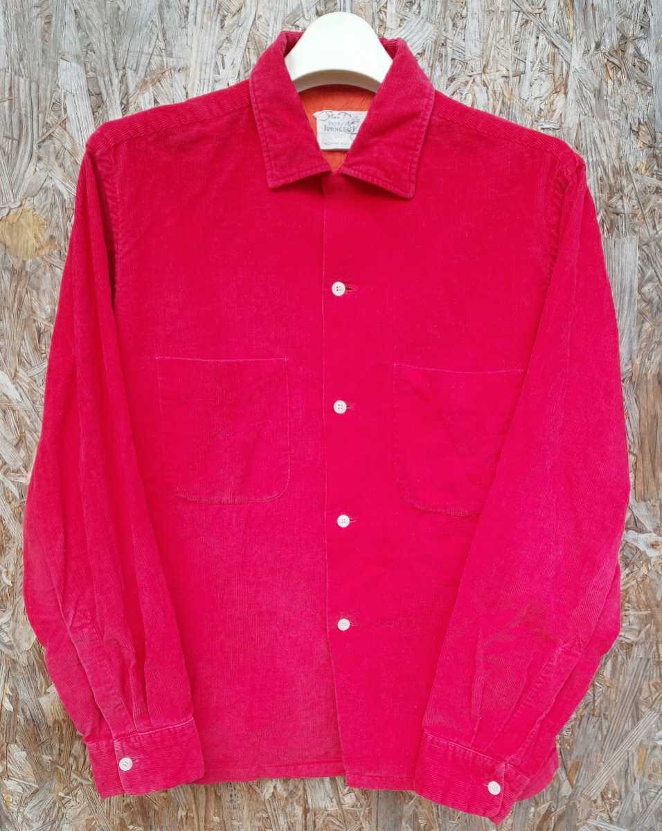超格安一点 【希少種】1960sタウンクラフト TownCraftオープンカラーシャツピンク Mサイズ