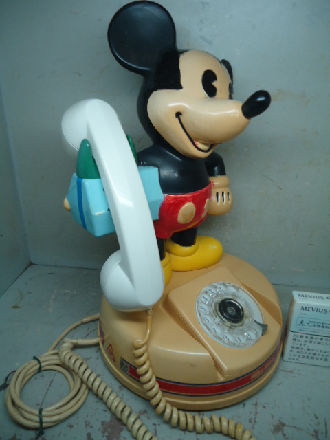 ミッキーマウスのダイヤル式電話機 【SALE／92%OFF】