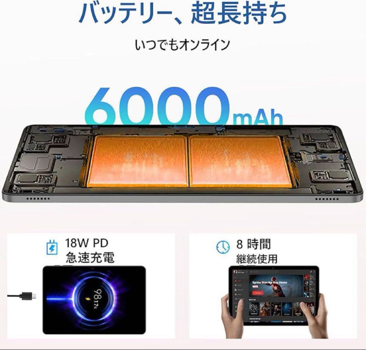 新品未使用】Android16タブレット24GB+64GB+2TBTF拡張可能10