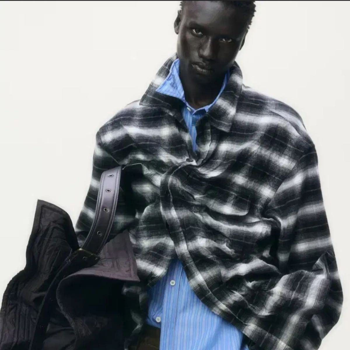 Glenn Martens × H&M フォイルフランネルオーバーシャツ｜Yahoo!フリマ