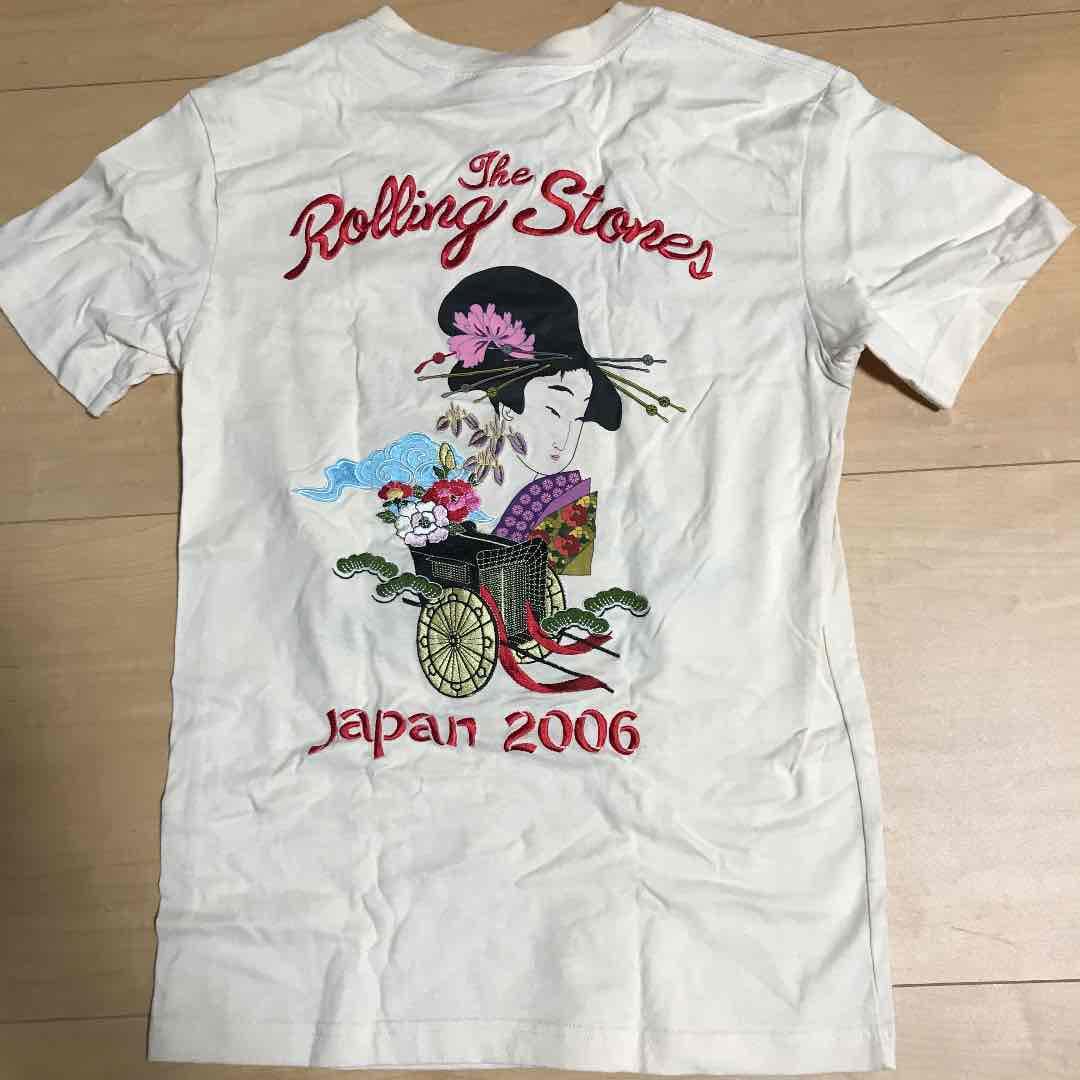 ローリングストーンズ 2006年Japan 日本ツアー Tシャツ 刺繍 白_画像1