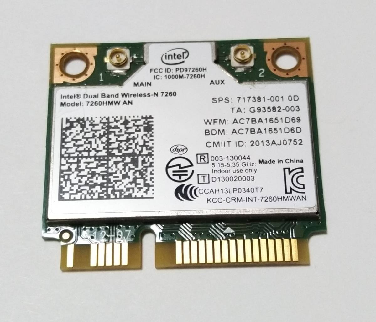 FUJITSU UH55/M FMVU55MR 修理パーツ 送料無料 WIFIカード 無線 ワイヤレス