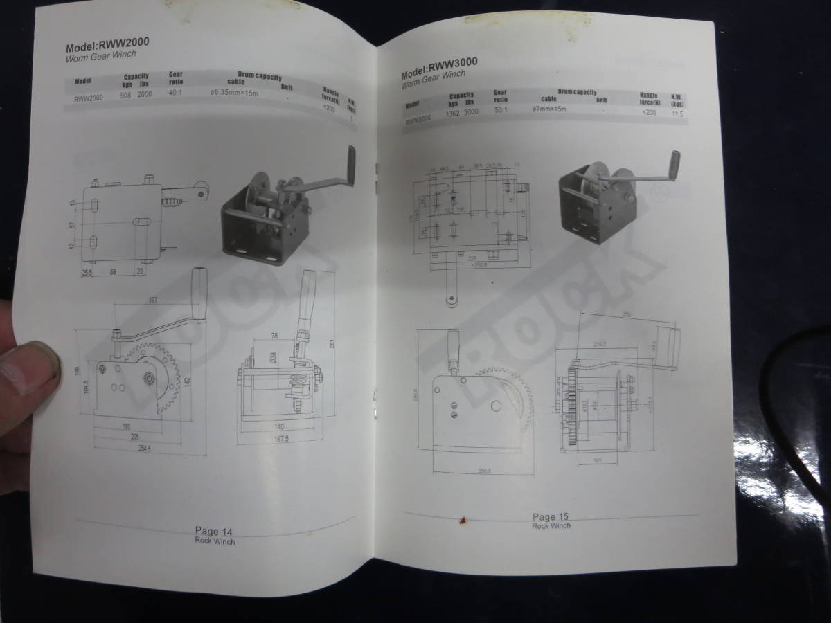 ROCK HAND WINCH all sorts installation size table size another in case of being convenience .