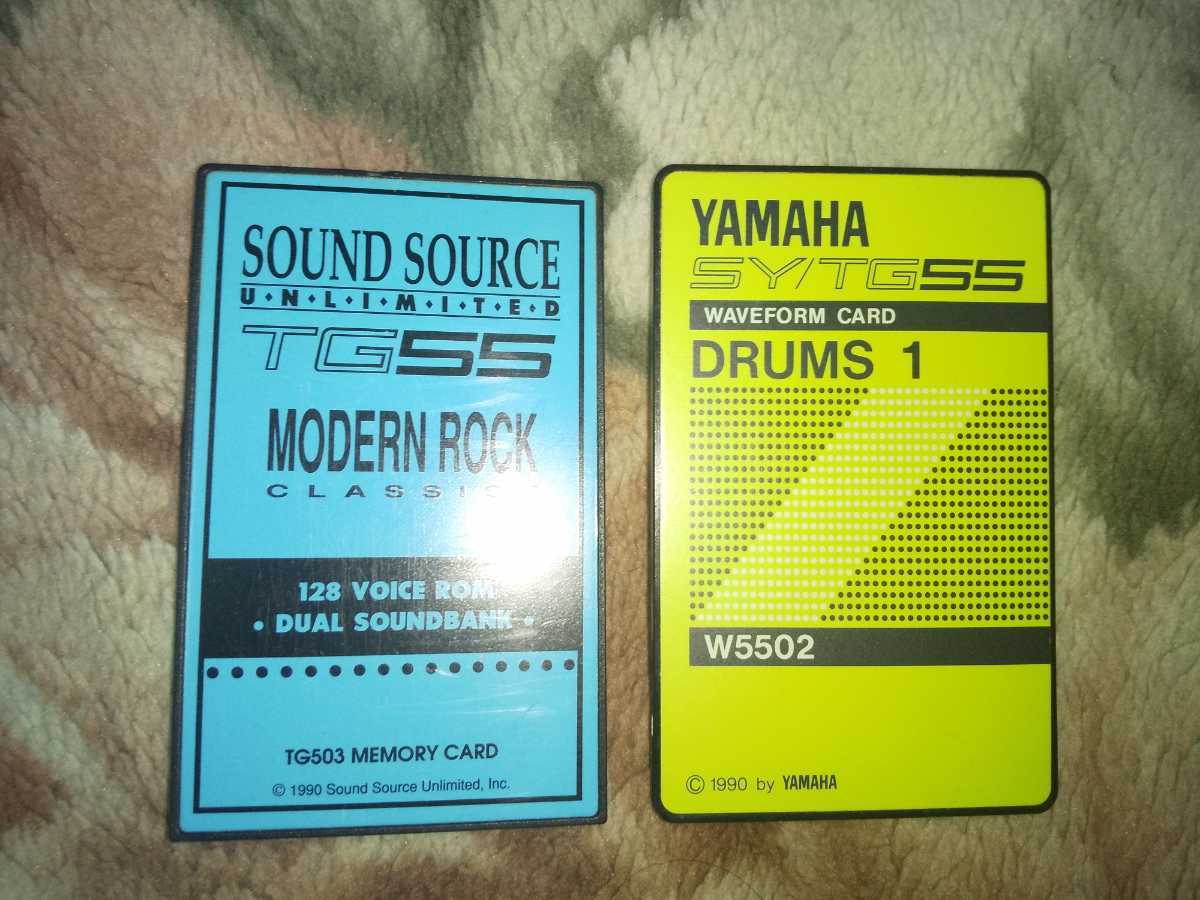 YAMAHA 1U rack mount sound module TG55+MODERN ROCK CLASSICS 128voice rom TG503+W5502 DRUMS1 waveform card attaching Yamaha 