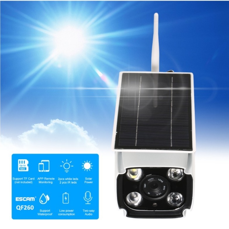 **[ great popularity!! super-discount!!] QF260 WIFI wireless waterproof outdoors 1080P 2.0MP solar solar battery PIR monitoring security camera remote **