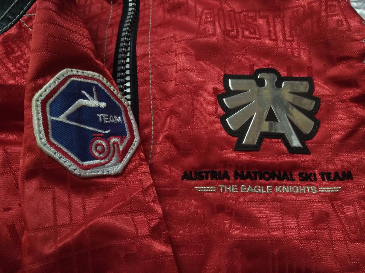 アシックス ASICS オーストリア代表 スキー ナショナルチーム ナイロン シェル ジャケット S 日本製 赤 レッド メンズ Austria  ski ウエア