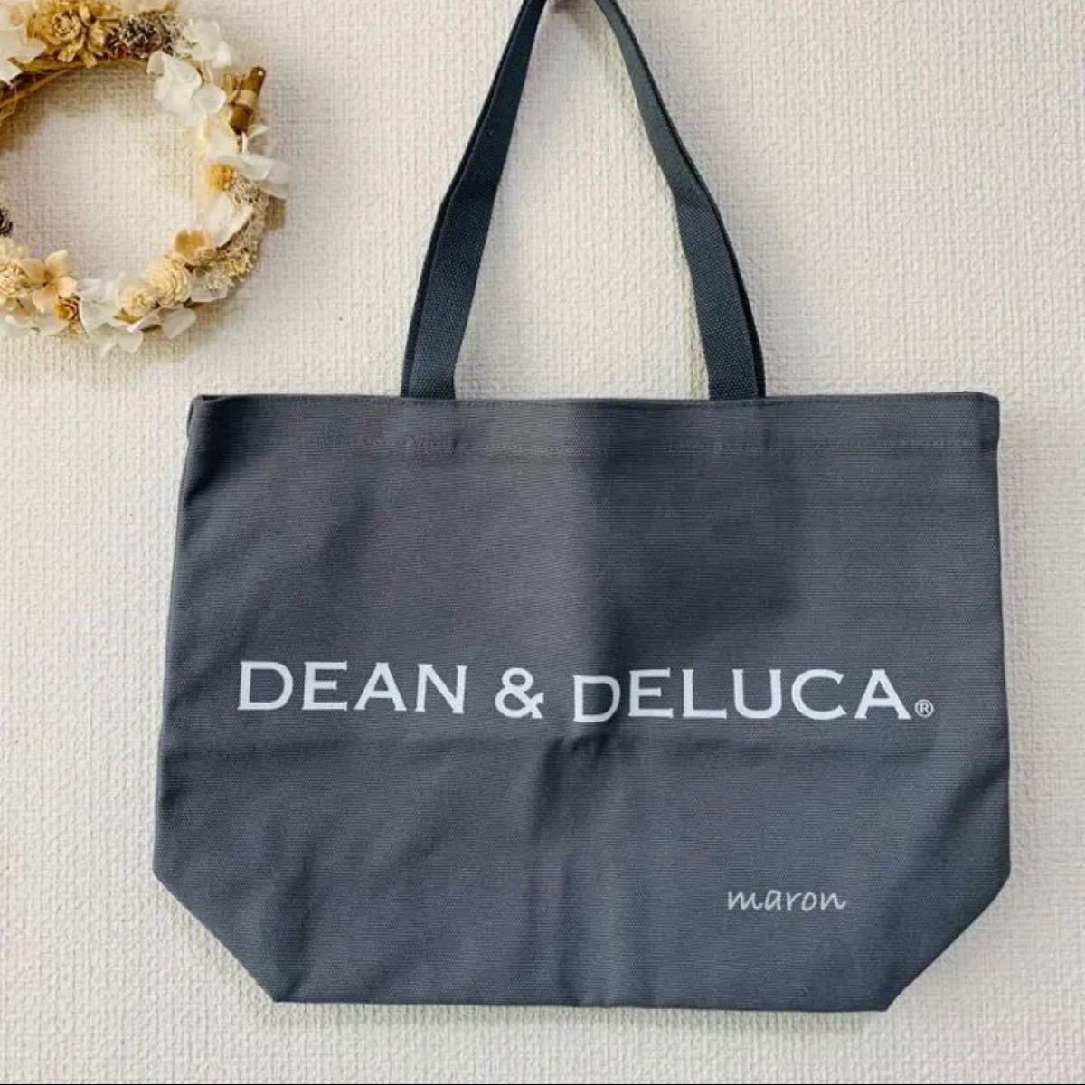 Ｌサイズグレー DEAN&DELUCA トートバッグエコバッグショッピングバッグ