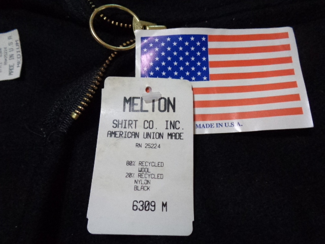 90s Melton Outer Wear メルトン ライダースジャケット Mサイズ 黒