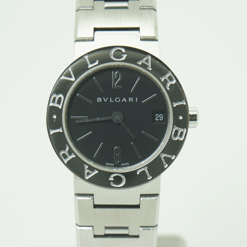 BVLGARI 時計 ブルガリ ブルガリブルガリ BB23SSD ブラック レディース クオーツ ステンレス 新品仕上げ バッテリー交換済 送料無料