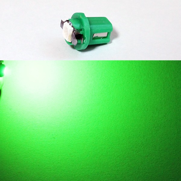 LED T5 B8.5D 欧州車 バルブ ライト エアコン メーター スイッチ インジゲーター ポジション照明 球 高輝度 グリーン 緑 1個 送料無料_1個の販売です