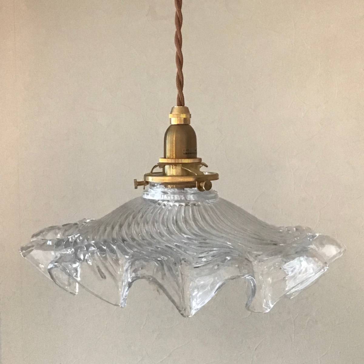 印象のデザイン 【Vintage】Clear Glass antique アンティーク イギリス UK 間接照明 シーリング 電気 照明 ライト クリアガラスランプ ヴィンテージ Lamp 照明
