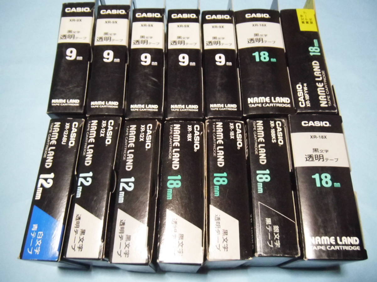 ☆＿＿＿ネームランド （KL-H5-BU）+テープカートリッジ：未開封　まとめて14個　9mm/12mm/18mm　CASIO＿＿＿tape cartridge・ラベル_画像5