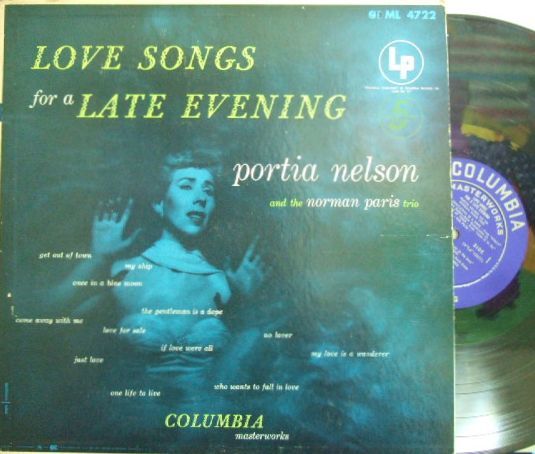 ３枚で送料無料【米Columbia mono】Portia Nelson/Love Songs For A Late Evening