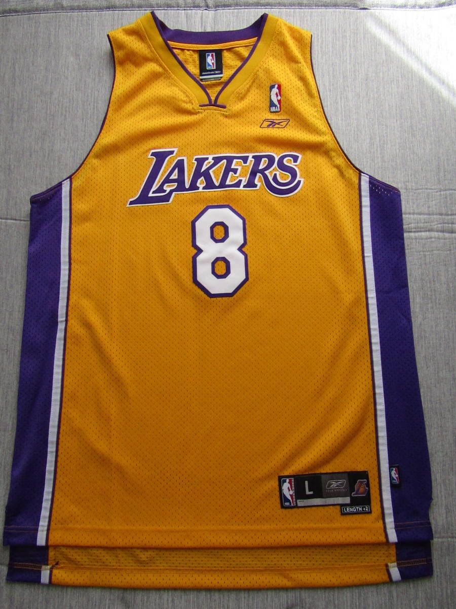 ■良品 NBA　KOBE　BRYANT/LAKERS　コービー・ブライアント Reebok　リーボック製　ロサンゼルス・レイカーズ　ユニフォーム　ゲームシャツ_画像1