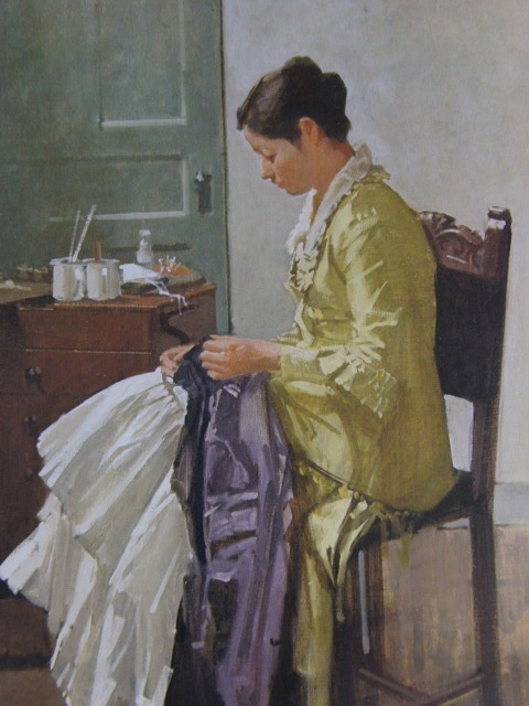 小磯良平、【裁縫する女】、希少な大判額装用画集より、美品、新品額装付 Yahoo!オークション - 小磯良平 【裁縫する女】 希少な大判額装