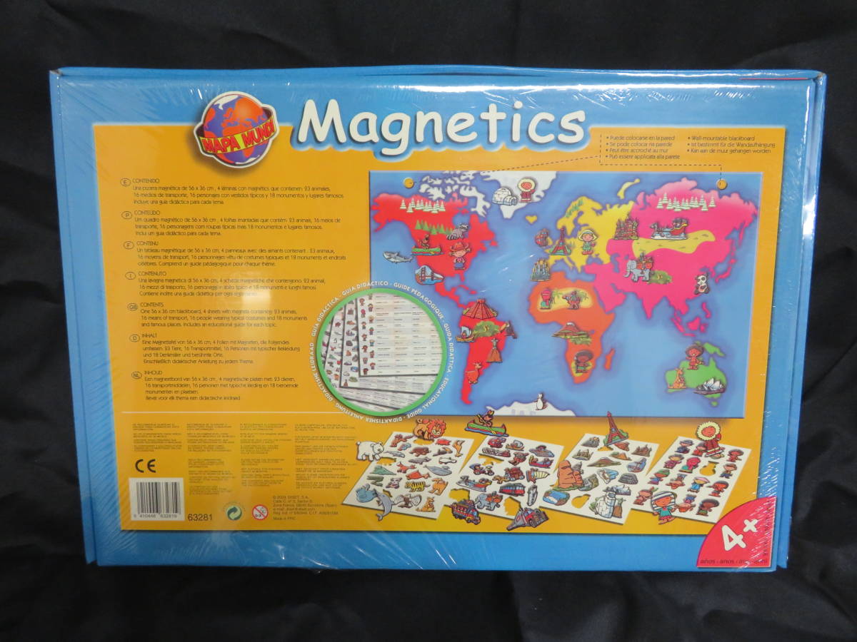 新品・未使用・保管品★ Diset ディゼット Magnetics マグネットボード 73ピース 世界 地理 知育玩具 おもちゃ 女の子 男の子 子供_画像3