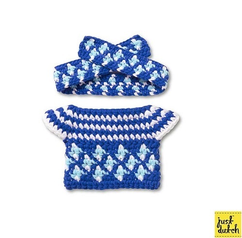 just dutch[ Afro * knee na* bandana attaching blue white ] knitting *mela knee Holland * put on . change possible /miffy bruna 