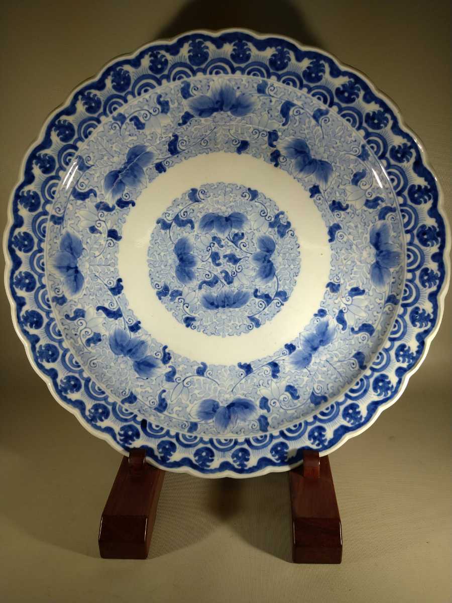古伊万里 染付 獅子図 大皿 44cm | thelofttown.com